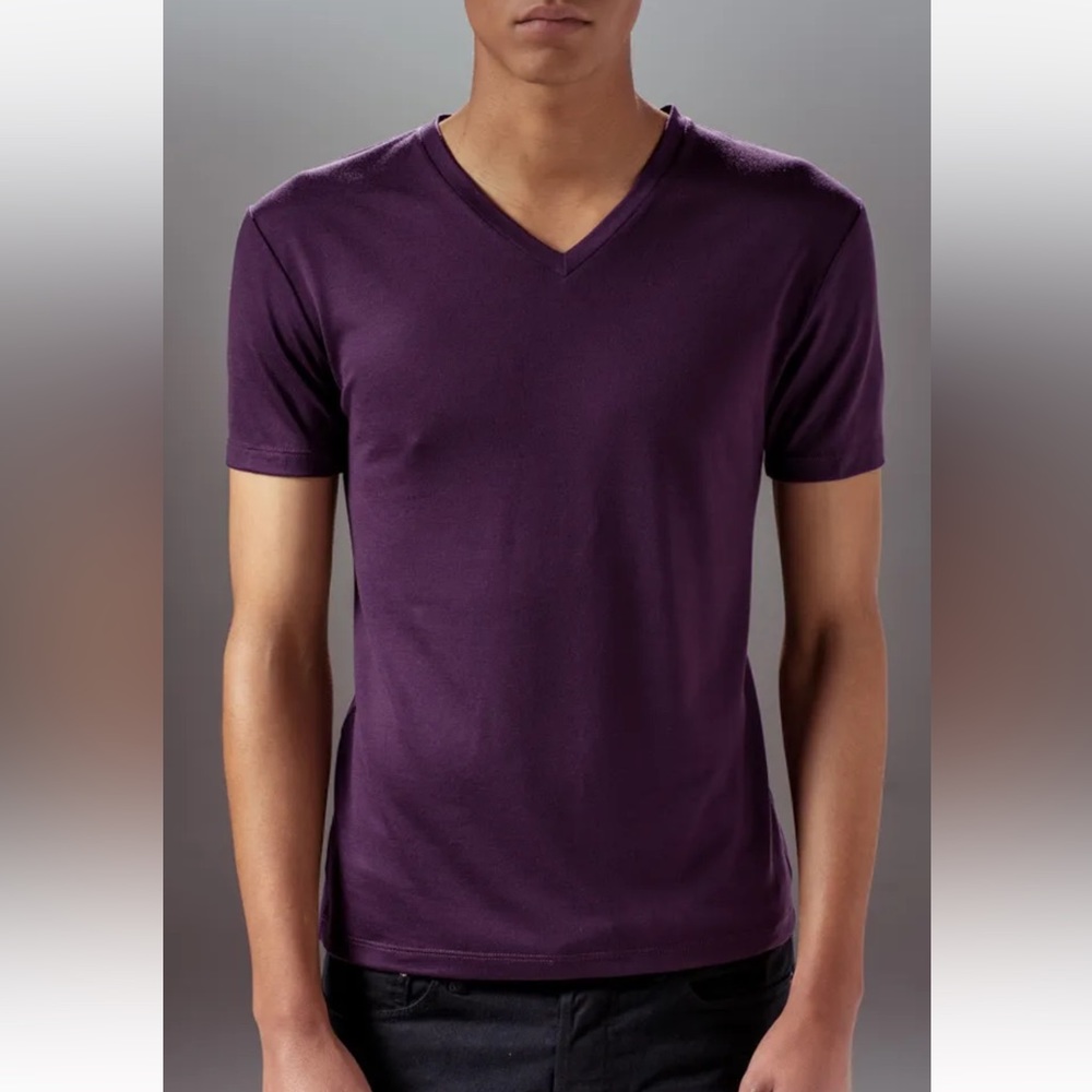 NWT Marteino V-neck Slim Tee Shirt | Purple | Men’s Sizes Small, Medium, Large